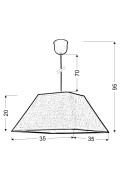 Robin Lampa Wisząca 35 1X60W E27 Turkus Promo (Abażur 77-01832+Linka 85-89369) Candellux