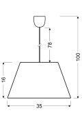 Standard Lampa Wisząca 35 1X60W E27 Szary Candellux