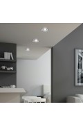 Ss-22 Ch/Tr+Wh Gu10 50W+Led Smd 2 1W Biały 230V Chrom Oczko Sufitowe Lampa Sufitowa. Strop. Stała Kwadratowa Szkło Transparentne Candellux