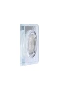 Ss-22 Ch/Tr+Wh Gu10 50W+Led Smd 2 1W Biały 230V Chrom Oczko Sufitowe Lampa Sufitowa. Strop. Stała Kwadratowa Szkło Transparentne Candellux