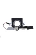 Ss-22 Ch/Tr+Wh Gu10 50W+Led Smd 2 1W Biały 230V Chrom Oczko Sufitowe Lampa Sufitowa. Strop. Stała Kwadratowa Szkło Transparentne Candellux