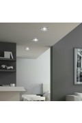 Ss-22 Ch/Tr+Wh Gu10 50W+Led Smd 2 1W Biały 230V Chrom Oczko Sufitowe Lampa Sufitowa. Strop. Stała Kwadratowa Szkło Transparentne Candellux