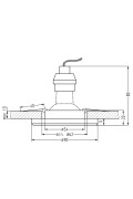Ss-23 Ch/Tr+Bl Gu10 50W+Led Smd 230V Niebieski 2 1W Chrom Oczko Sufitowe Lampa Sufitowa Stała Okrągła Szkło Transparentne Candellux