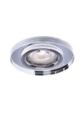 Ss-23 Ch/Tr+Bl Gu10 50W+Led Smd 230V Niebieski 2 1W Chrom Oczko Sufitowe Lampa Sufitowa Stała Okrągła Szkło Transparentne Candellux