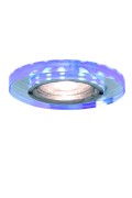 Ss-23 Ch/Tr+Bl Gu10 50W+Led Smd 230V Niebieski 2 1W Chrom Oczko Sufitowe Lampa Sufitowa Stała Okrągła Szkło Transparentne Candellux