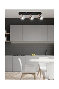 Listwa sufitowa Markus czarna miedziana 3x50w - Candellux