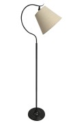 Nebrasca Lampa Podłogowa 1X60W E27 Czarna Abażur Beżowy Candellux