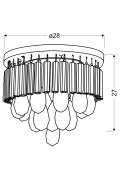 Lonella Plafon 12W Led Chrom Candellux