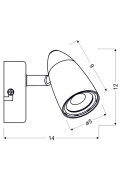 Liberty Lampa Kinkiet 1X4W Led Chrom Candellux