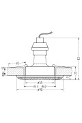 Soc-02 Ch Gu10 50W 230V Opr.strop.stała Okrągła Odlew Candellux