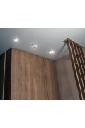 Sh-12 Sn Mr16 Satyna Nikiel Oczko Sufitowe Lampa Sufitowa Hermetyczna Ip65 Odporna Na Wilgoć Candellux