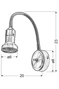 Arkon Kink Na Wysięgniku Gu10 1X50W Sat Nik+Chrom Bez Żarówek Candellux