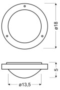 Aquila Lampa Sufitowa Plafon 18 1X40W G9 Satyna Nikiel Ip44 (Bż) Candellux