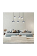 Lampa wisząca Furni szara 6x5w - Candellux