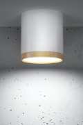 Lampa Sufitowa Tuba 5W Led 4000K Drewniany+Biały Śr. 6,8 Cm Candellux