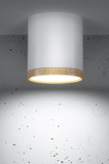 Lampa Sufitowa Tuba 5W Led 4000K Drewniany+Biały Śr. 6,8 Cm Candellux