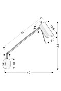 Milly Kinkiet 1X40W Gu10 Biały Matowy Candellux