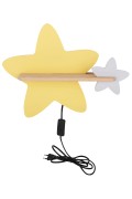 Star Lampa Kinkiet 5W Led 4000K Iq Kids Z Przewodem Z Wł Złoty+Szary Candellux