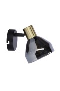 Lampa Gregory Kinkiet Czarny Brąz 1X40W E14 Klosz Dymiony Candellux