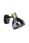 Lampa Gregory Kinkiet Czarny Brąz 1X40W E14 Klosz Dymiony Candellux