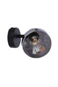 Lampa Gregory Kinkiet Czarny Brąz 1X40W E14 Klosz Dymiony Candellux