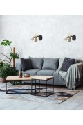 Lampa Gregory Kinkiet Czarny Brąz 1X40W E14 Klosz Dymiony Candellux