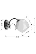 Zachera Lampa Kinkiet 1X40W E27 Biały Candellux