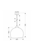 Lampa wisząca Monroe szara 1x60w - Candellux