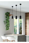 Tubo Lampa Wisząca Czarny 1X25W Gu10 Klosz 10Cm Czarny Candellux
