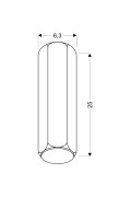 Tuba Lampa Sufitowa 1X25W Gu10 6,3/25 Biały Candellux