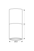 Lampa Sufitowa Tuba 1X50W Gu10 Drewniany+Czarny Śr. 5,8 Cm Candellux
