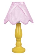 Lola Lampka Gabinetowa Żółta 1X40W E14 Abażur Różowy Candellux