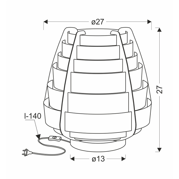 Lampa Stołowa Nagoja 1 Beżowy Candellux