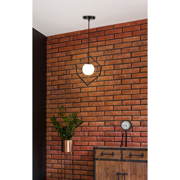 Lampa Wisząca Weert 1 Czarny Złoty 115X15X15 Candellux