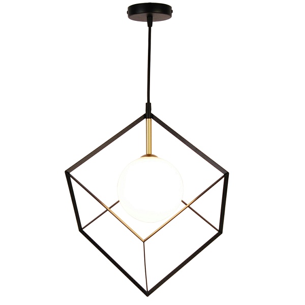 Lampa Wisząca Weert 1 Czarny Złoty 120X20X20 Candellux