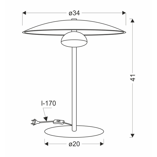 Lampa Stołowa Lund 1 Biały Candellux