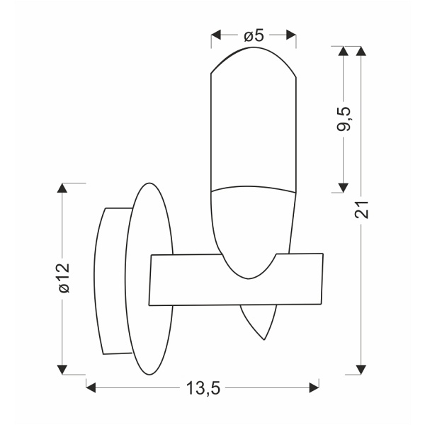 Kinkiet Sakai 1 Czarny Candellux