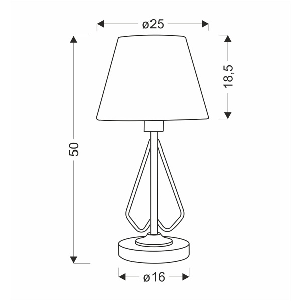 Lampa Stołowa Morley 1 Czarny Candellux