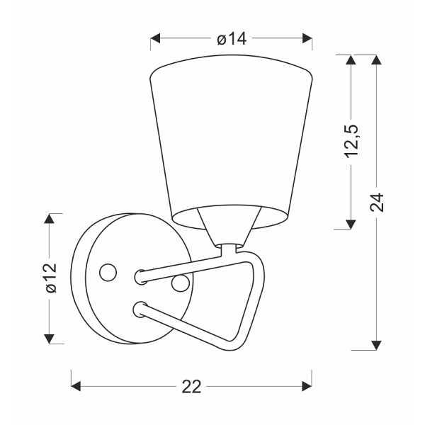 Kinkiet Morley 1 Czarny Candellux