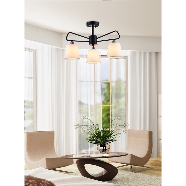 Lampa Wisząca Morley 3 Czarny Candellux