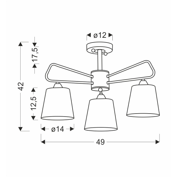 Lampa Wisząca Morley 3 Czarny Candellux