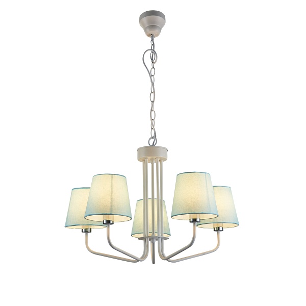 Lampa Wisząca York 5 Biały Niebieski Candellux