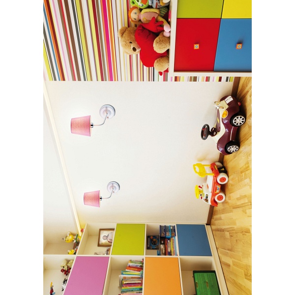 Kinkiet York 1 Biały Różowy Candellux