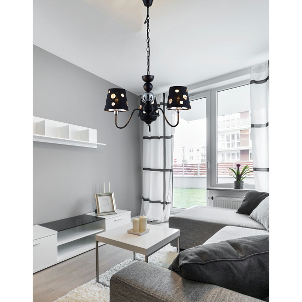 Lampa Wisząca Batley 3 Czarny Candellux