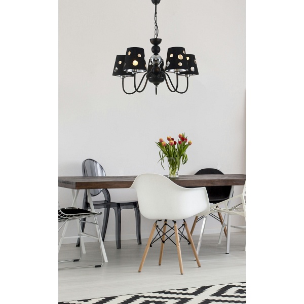 Lampa Wisząca Batley 5 Czarny Candellux