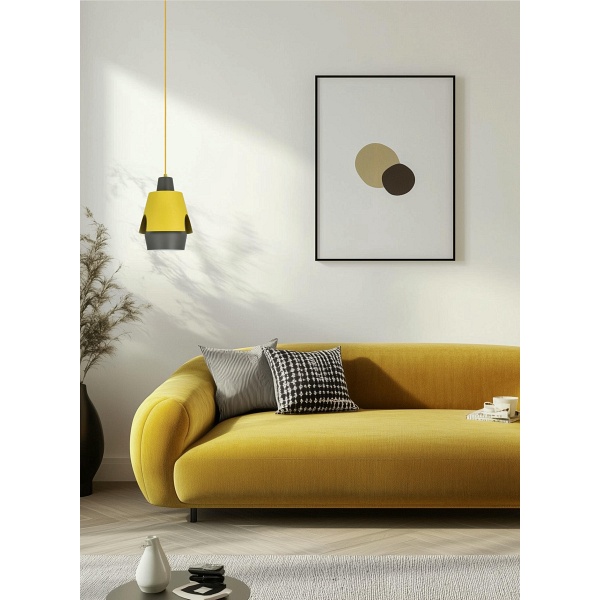 Lampa Wisząca Falun 1 Żółty Candellux