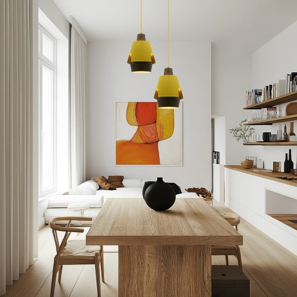 Lampa wisząca Falun żółta - Candellux