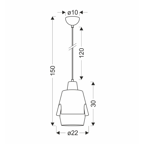 Lampa Wisząca Falun 1 Żółty Candellux