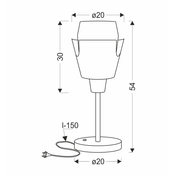 Lampa Stołowa Falun 1 Żółty Candellux