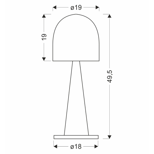 Lampa Stołowa Visby 1 Niebieski Czerwony Candellux